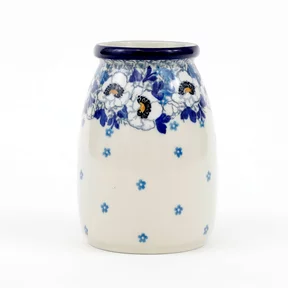 Wazon ceramiczny 196 h-12,5cm <br> 2222X Biało-niebieskie anemony